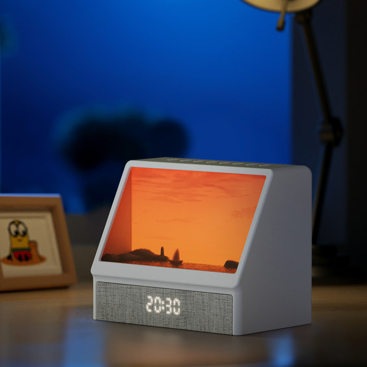 LumiRise sunrise alarm light with 10 dynamic mood light settings